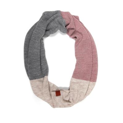 Loop "Bianca", Damen, rosa, Polyacryl, COLLEZIONE ALESSANDRO, gestreift, Basic, Modetücher Loop, mit Glitzergarn