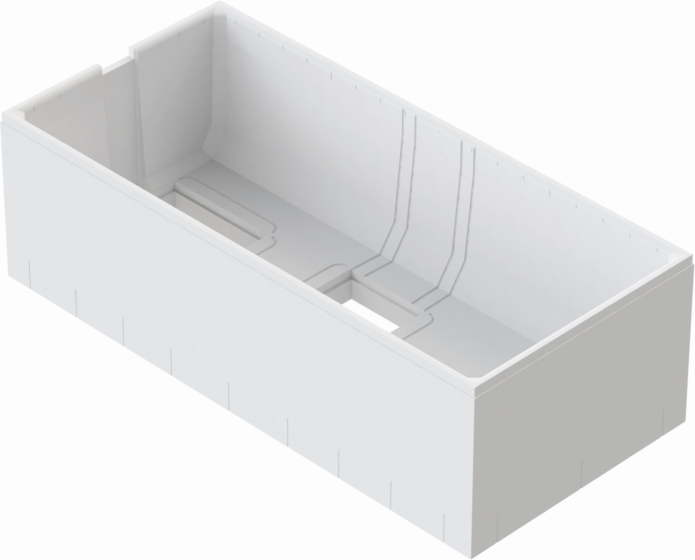 Schedel XL Hoesch Regatta Wannenträger SW12544 180x80cm, Höhe 60cm