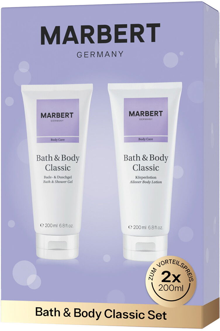 Marbert Body Care Set classico Bath & Body (gel doccia 200 ml + lozione 200 ml)