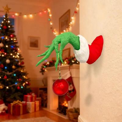 Inspired Living Green Plush Tree Hugger Arms Christmas Tree Topper Bendable Holiday Party Decor Green Plush Tree Hugger Arms Christmas Tree Topper Bendable Holiday Party Decor