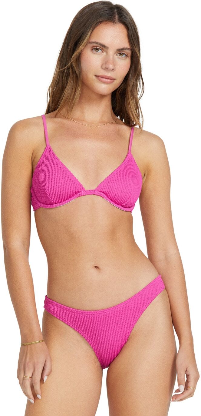 Bikini-Hose BILLABONG "Summer High", Damen, Gr. M, pink (fiesta pink), Obermaterial:92% Polyester, 8% Elasthan., Badehosen Bikini-Hose fiesta pink M