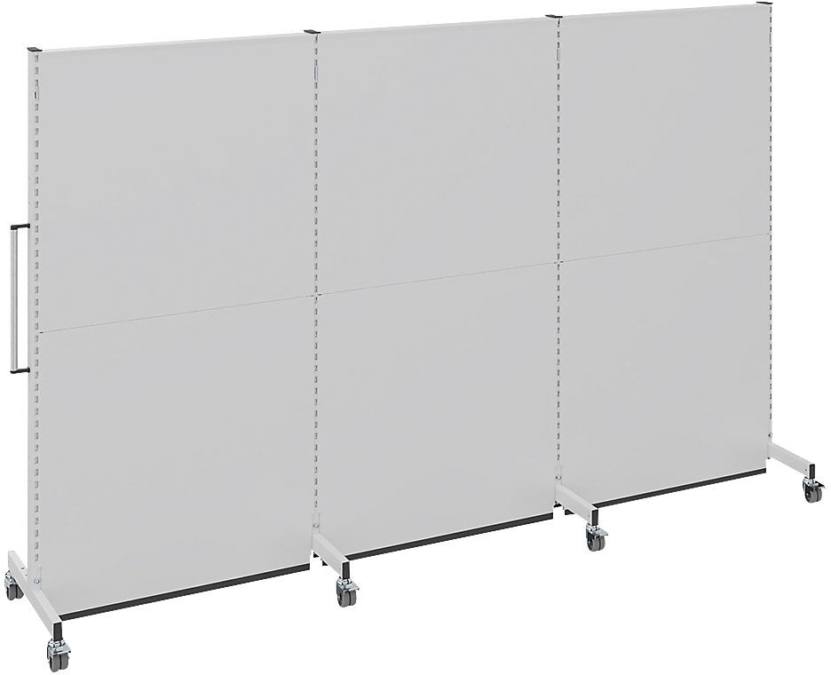 kaiserkraft Mobile Akustikwand, für Industrie und Büro, LxBxH 3000 x 740 x 2021 mm