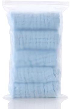 Tiny Tots Teens Trends Soft Baby Towels Muslin Layers Cotton Face Towel Handkerchief Bathing Wipe Burp Cloth blue