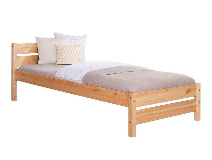 Ticaa Bettgestell Massivholz Einzelbett Bora Kiefer Natur