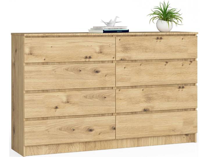 Akord Commode 8 Tiroirs Chêne Artisan 160X40X99