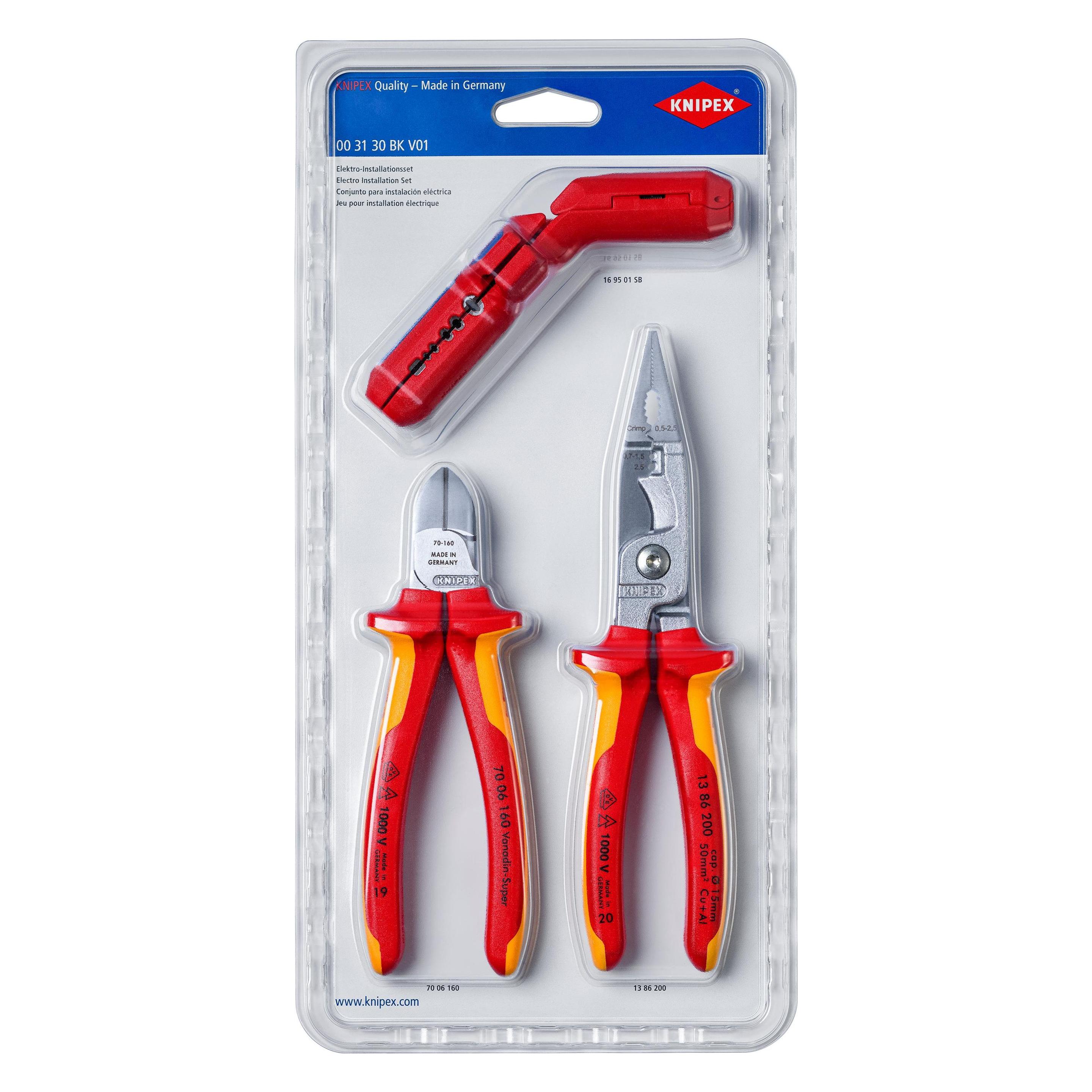 Knipex Elektro-Installationsset (167 mm) (00 31 30 BK V01)