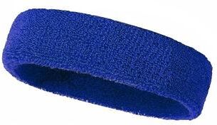 Market Central Moisture Wicking Sports Sweatband Headband For Running Cycling Yoga blue