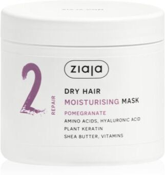 Ziaja Plant Essentials Pomegranate Máscara hidratante para o cabelo para cabelo seco 350 ml. Plant Essentials Pomegranate