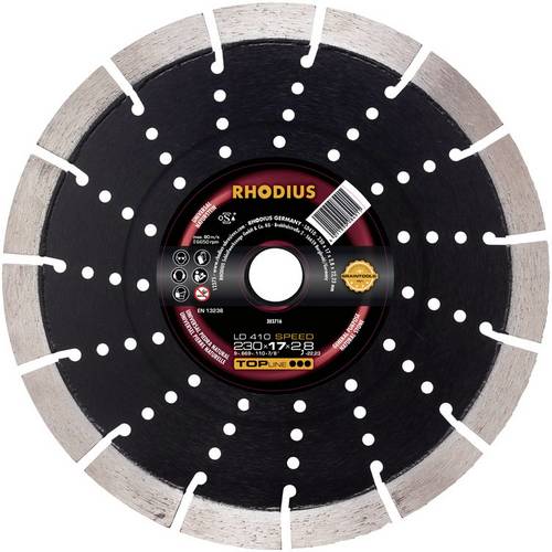 Rhodius 303713 LD410 SPEED Diamanttrennscheibe Durchmesser 125mm Bohrungs-Ø 22.23mm Naturstein 1St.