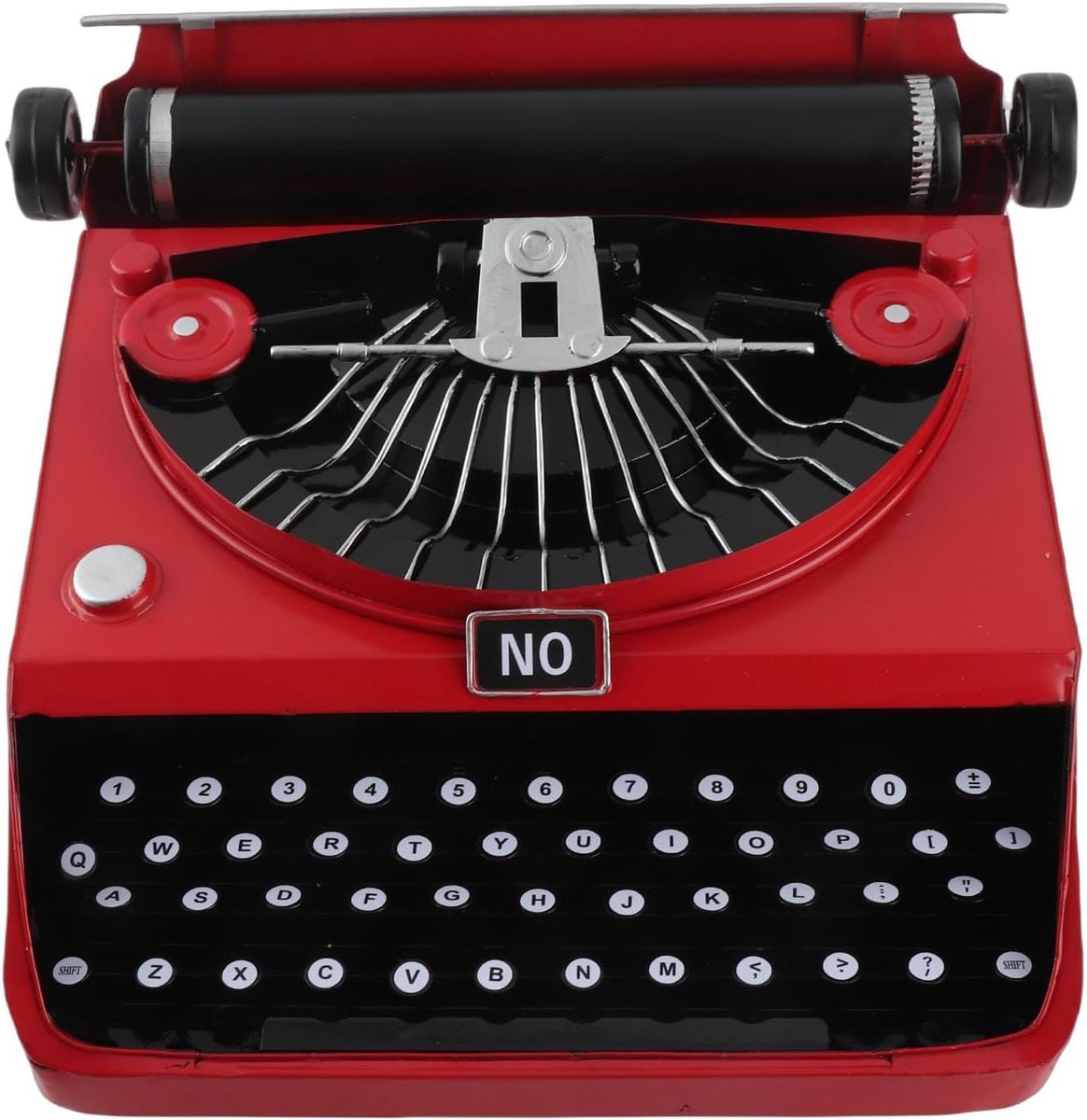 ShopVlot Vintage typemachine decoratie - Handgemaakt metaal - Nostalgische uitstraling