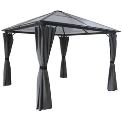 CHILLROI Aluminium Pavillon, ca.2,95 x 3,95 x 2,65 m - Dunkelgrau