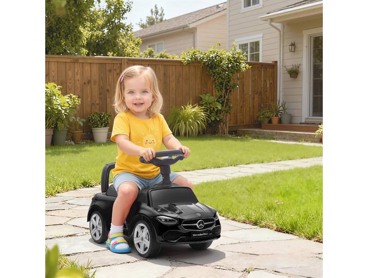AIYAPLAY Voiture Enfant Mercedes Benz avec Rangement Noir