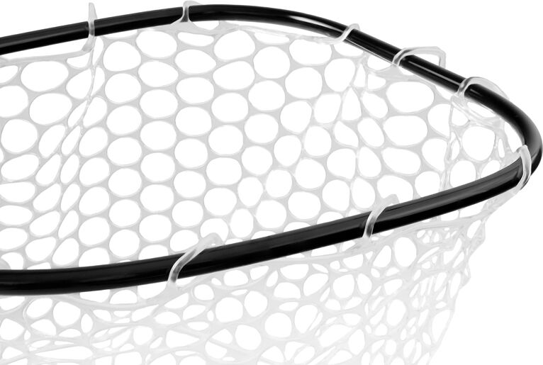Trout landing net Delphin TroutSPIN soft mesh 40x30cm