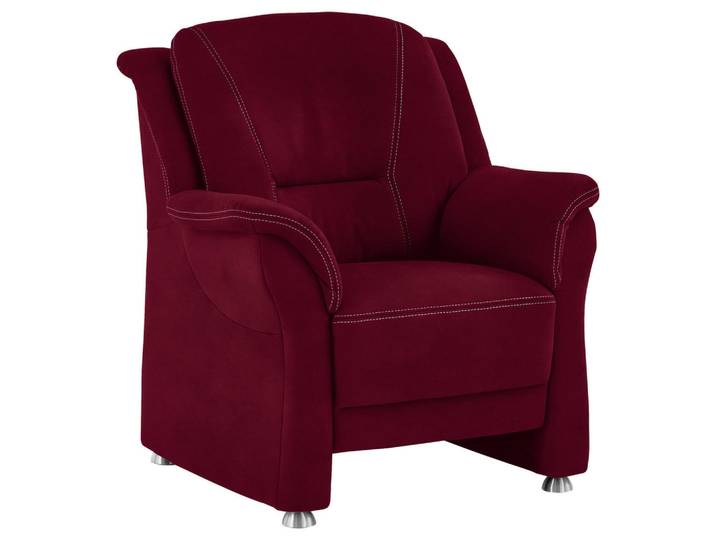 Beldomo Comfort Sessel, Rot, Metall, 90x100x89 cm, Fussart wählbar, Stoffauswahl, Wohnzimmer, Sessel, Sessel