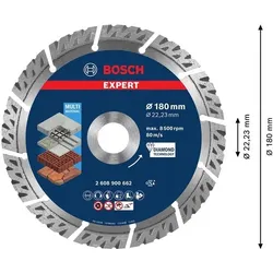 BOSCH Diamant-Trennscheibe »EXPERT MultiMaterial« 18 cm grau