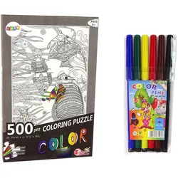 Puzzles zum Ausmalen 500 Teile Fisch Ozean