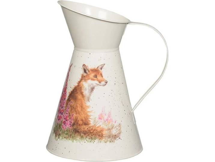 Wrendale Designs - 'Foxgloves' fox flower jug - Bloemenvaas - Gieter - Waterkan