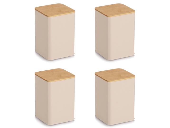 Boîtes de conservation Kutan lot 4 10 x 14 x 10cm Beige/Beige