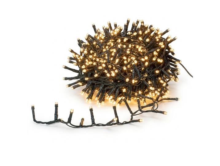 LED Lichterkette Cluster, 400 LEDs warmweiss, 8 m, 7 Lichteffekte, Timer, IP44