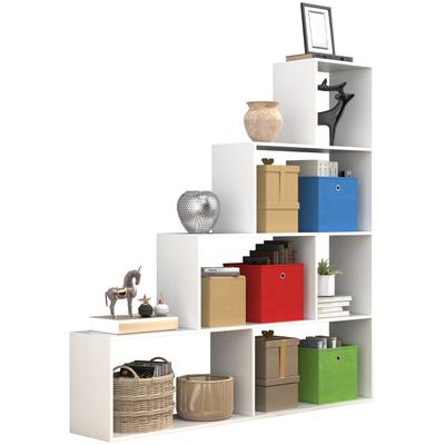 Standregal VCM "Holz Regal Raumteiler Standregal Bücher Dubila L", weiß, B:155cm T:29cm, Regale, Standregal