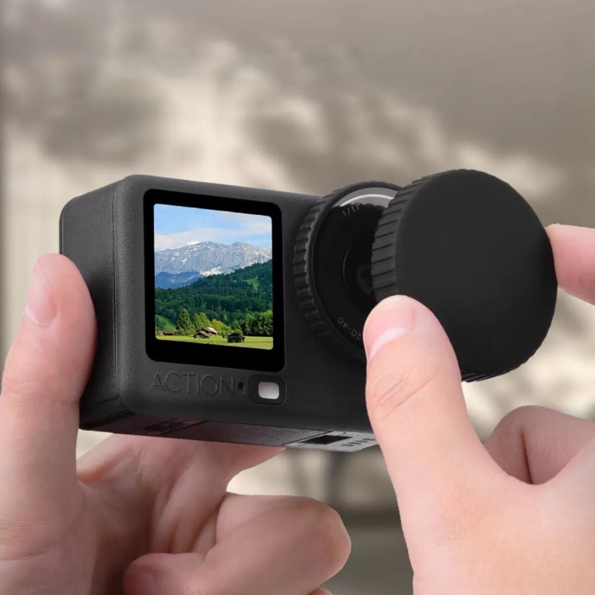 INF Silikon-Objektivdeckel Schwarz – Weicher Kameraobjektivschutz, kompatibel mit DJI Osmo Action 6, staubdicht, waschbar