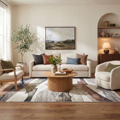 MDA Rugs Alloy Collection Modern Light Beige Area Rug