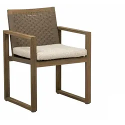 Apple Bee Antigua Dining Sessel Teak coastal mit Sitzkissen