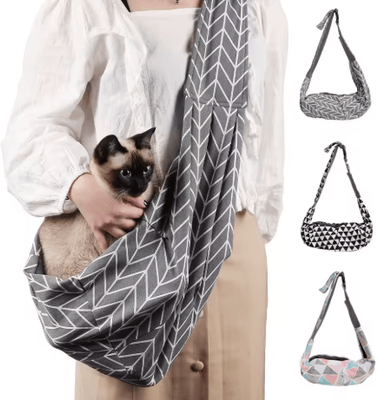Inspire Picks Comfortable Pet Harness Carrier Sling Spacious Hands Free Pet Sling Bag For Small And Medium Pets l