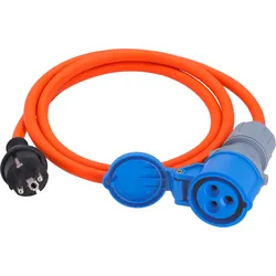 Berger Ultimate Adapterleitung Schutzkontaktstecker auf CEE-Kupplung 1,5 m Orange