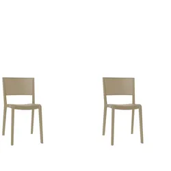 Stühle Spot Resol Kunststoff Beige (2er Set)