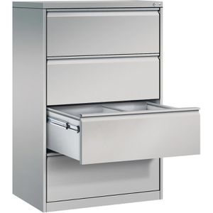 CP-Möbel Hängeregisterschrank Acurado C2000, 2-bahnig, 4 Schübe, weißaluminium