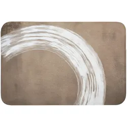 BADEMATTE Farbe - Braun - Japandi Badvorleger 90x60 cm
