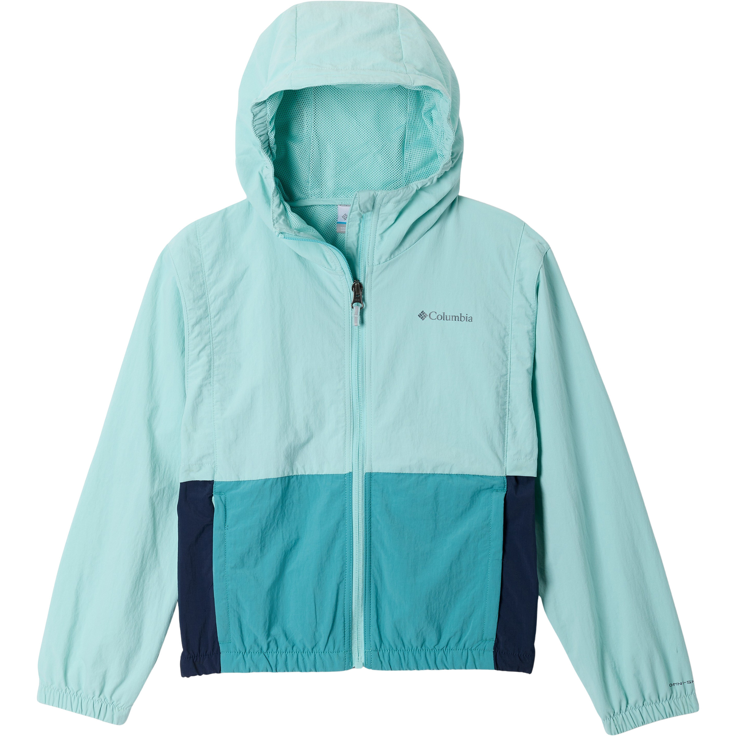 Columbia Tabor Trail Kinder Windbreaker blau Größe 120 Trekking Windabweisend
