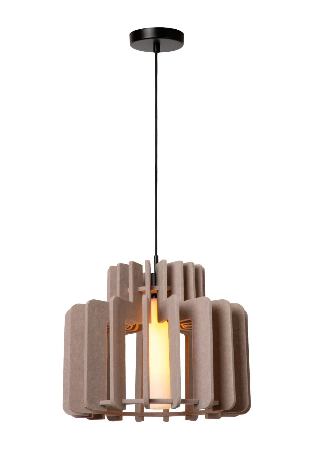 Lucide ROLLO Design Hanglamp - Beige/Bruin - Diameter: 40 cm