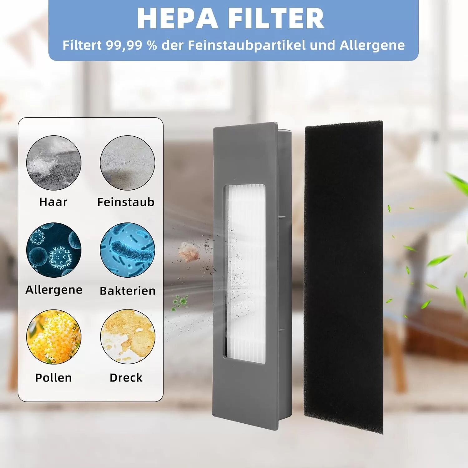 INF Ersatzteilset kompatibel mit Ecovacs Deebot N8 Serie – Hauptbürste, HEPA-Filter und Seitenbürsten