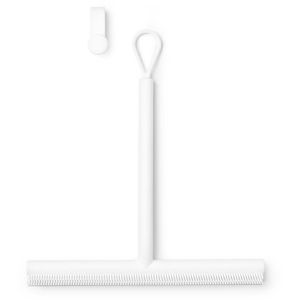Brabantia Duschabzieher ReNew, aus Kunststoff, weiß, Halterung zum Einhängen, mit Silikonlippe, Wischbreite 26 cm