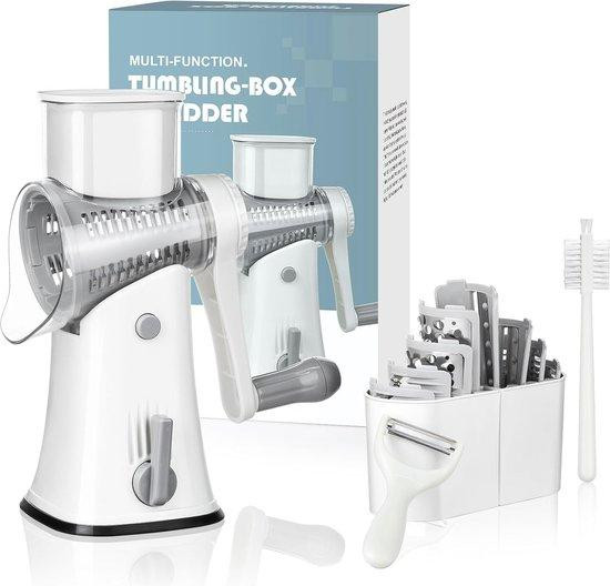 Spiraliser spiraalsnijder voor groenten en fruit met antislipbasis, wit