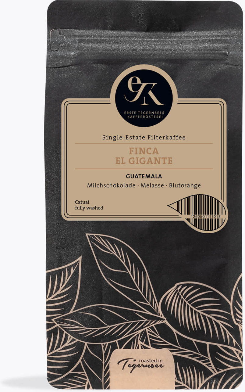 Erste Tegernseer Kaffeerösterei Guatemala Finca El Gigante 250 g   Ganze Bohne   100% Arabica Spezialitätenkaffee aus Guatemala für Vollautomat