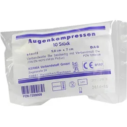 Augenkompressen 5.8x7cm Steril 10 ST