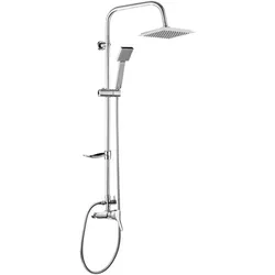 Neo, Duschsystem, Joko Square Duschset mit Duschkopf und Chromhahn (NBJ 01SK)