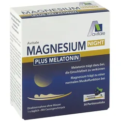 MAGNESIUM NIGHT plus 1 mg Melatonin Direktsticks