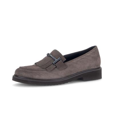 Loafer GABOR "Loafer", Damen, Gr. 42, grau, Schuhe Loafer