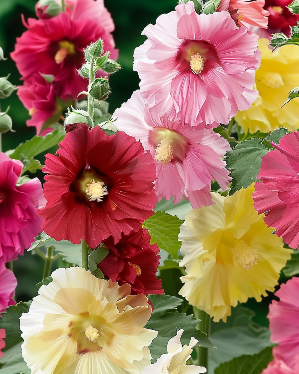 2 sets Stokroos Zaden Summer Carnival Alcea Rosea Eenjarig