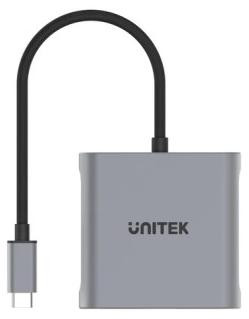 Unitek USB-C naar 2 DisplayPort 1.4 Adapter voor 8K bij 60Hz