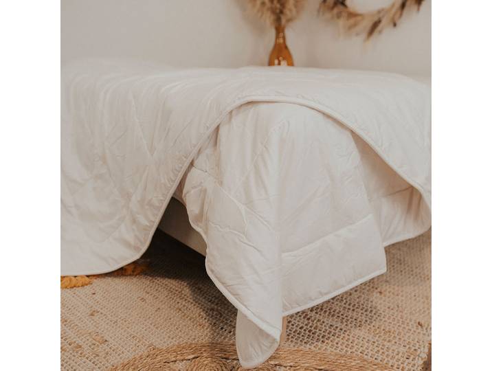Couette laine naturelle chaude blanc 240x260