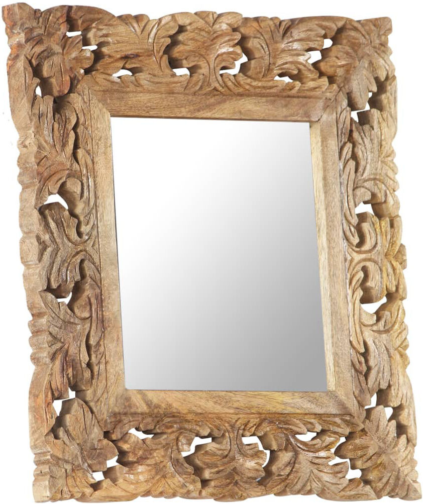 Marlow Home Co. Nardone Flat Mirror Brown 50cm H x 50cm W