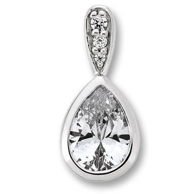 Kettenanhänger ONE ELEMENT "Zirkonia Anhänger aus 925 Silber", silber, Schmuckanhänger, Damen, mit Zirkonia, Silber 925 (Sterlingsilber), Kettenanhänger, Dezente Symbolik – stilvoller Begleiter für jeden Anlass