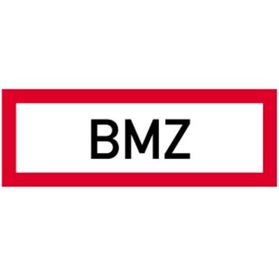 Schild BMZ, Alu, reflektierend RA1, 297x105 mm