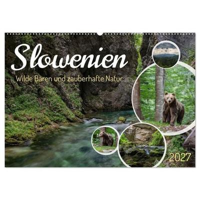 Slowenien - Wilde Bären und zauberhafte Natur (Wandkalender 2027 DIN A2 quer), CALVENDO Monatskalender