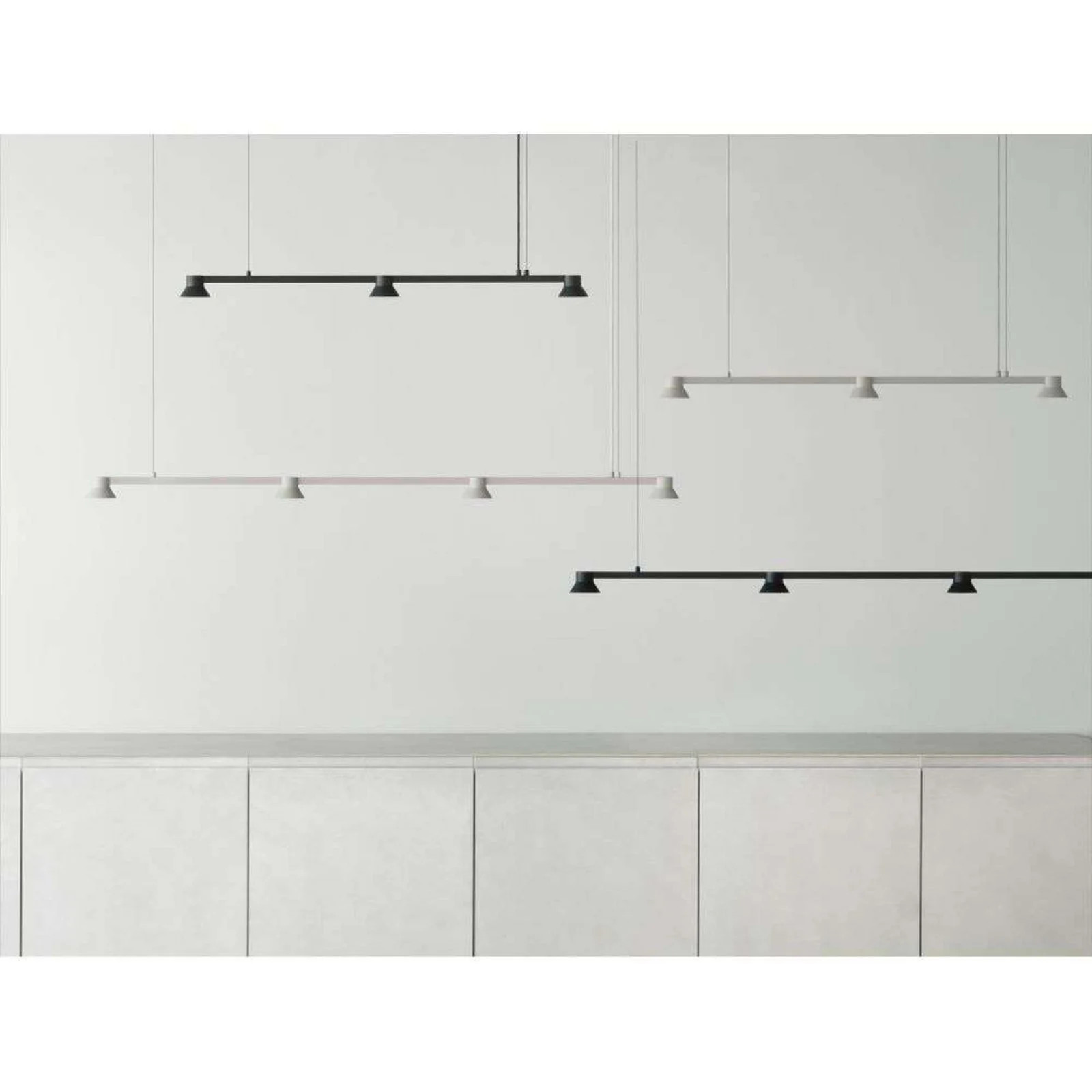 Normann Copenhagen Hat Linear Hanglamp Large Black - Aluminium - LED